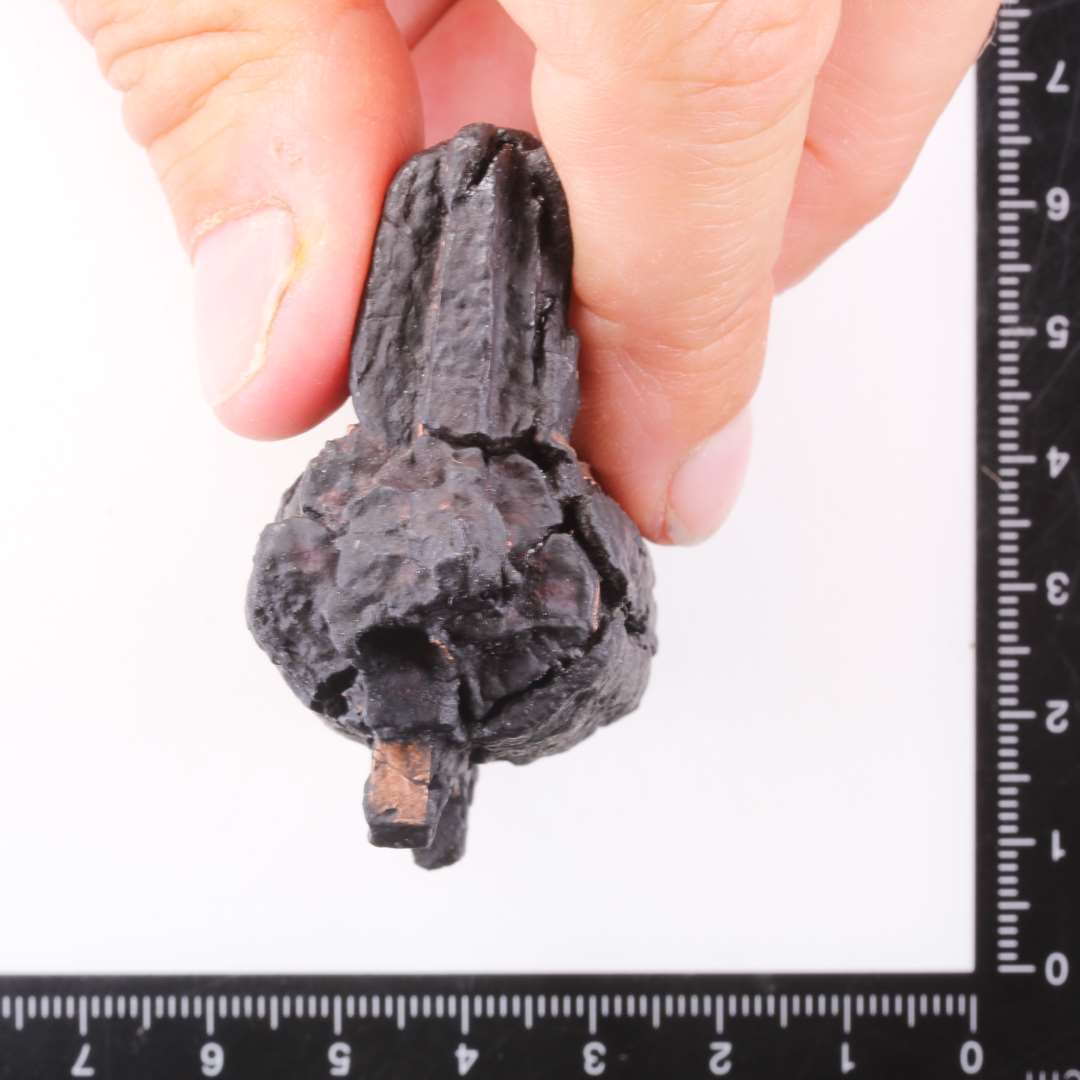 N�sten helt bevaret cylinderl�s. Jern med kobberkanter. St�rste m�l: 6,5 cm.

21/6 1999 D. A.