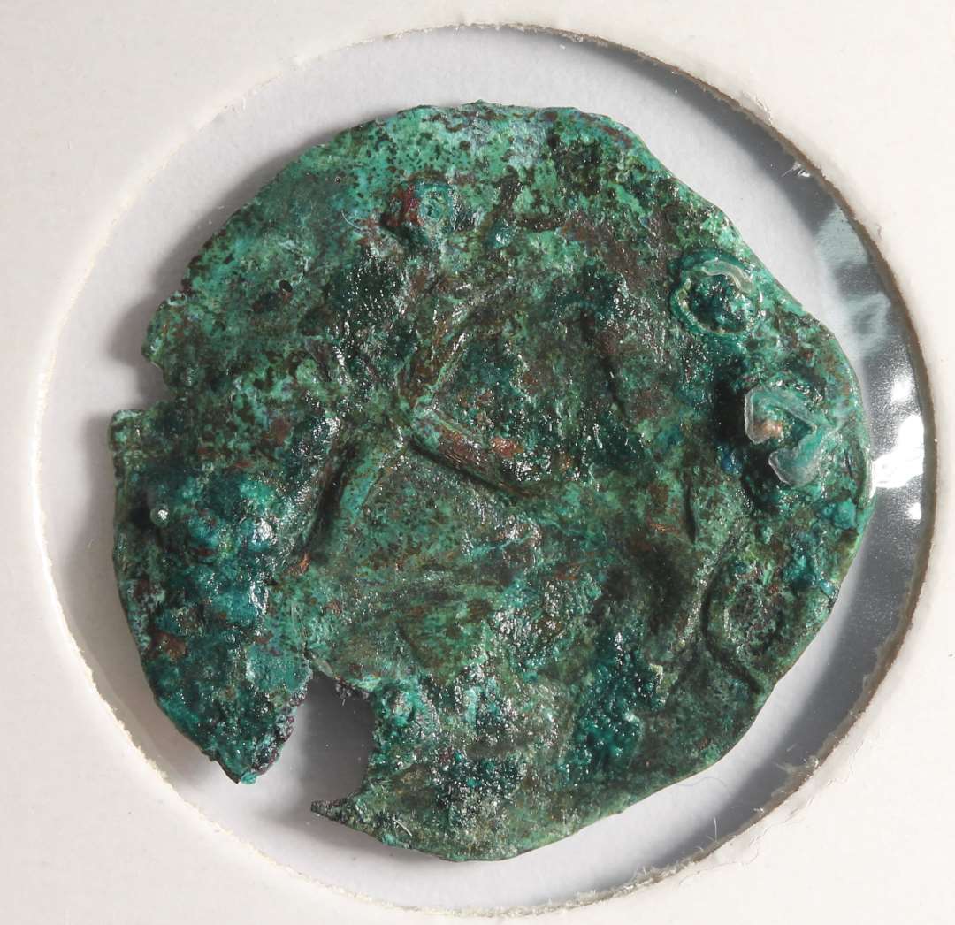 Rx 5: MB 436. Erik Menved, N�rrejylland.�KGH 1290/1300, N�rrejylland (JCM).

NM 2020:
Penning, 1290-1300, MB 436, kraftigt korroderet, kantskade. 