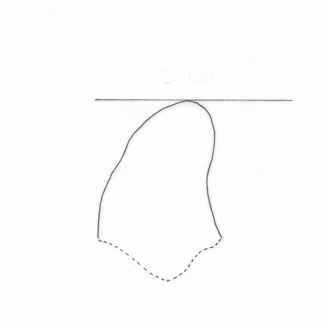 2 klumper gr�brunlig, br�ndt lermasse antagelig fra randkanten af s�rdeles tykv�gget kar med afrundet, svagt indadb�jet rand. Gr. ?�Jvfr. D 13198.