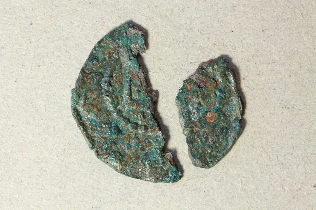 Penning, Valdemar II, rigsm�nt 1234-1255, Hbg. 42b. I to dele