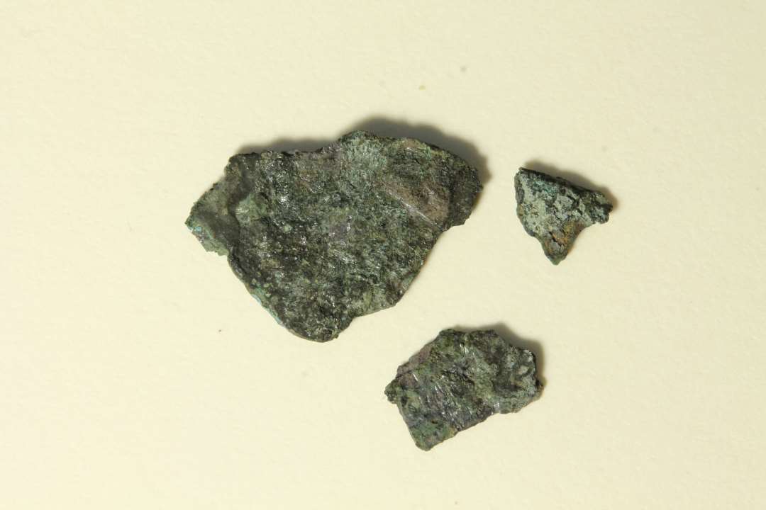 Tynde metalrester, formentlig m�nt