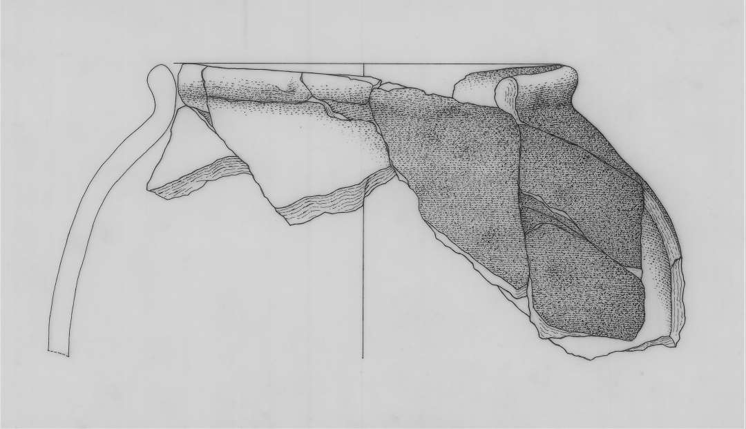 1 randsk�r med udfaldende rand, gruppe 4. Sammenlimet med D5893. 