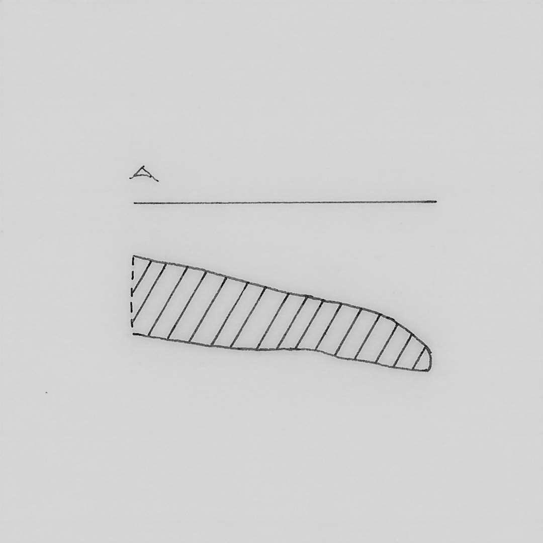 7 fragmenter fra mundingspartiet af st�beformshalvdele af finmagret, glimmerblandet gr�ligt og gr�sort lergods, alle med tragtformet, tyndl�bet p�h�ldningstud.�