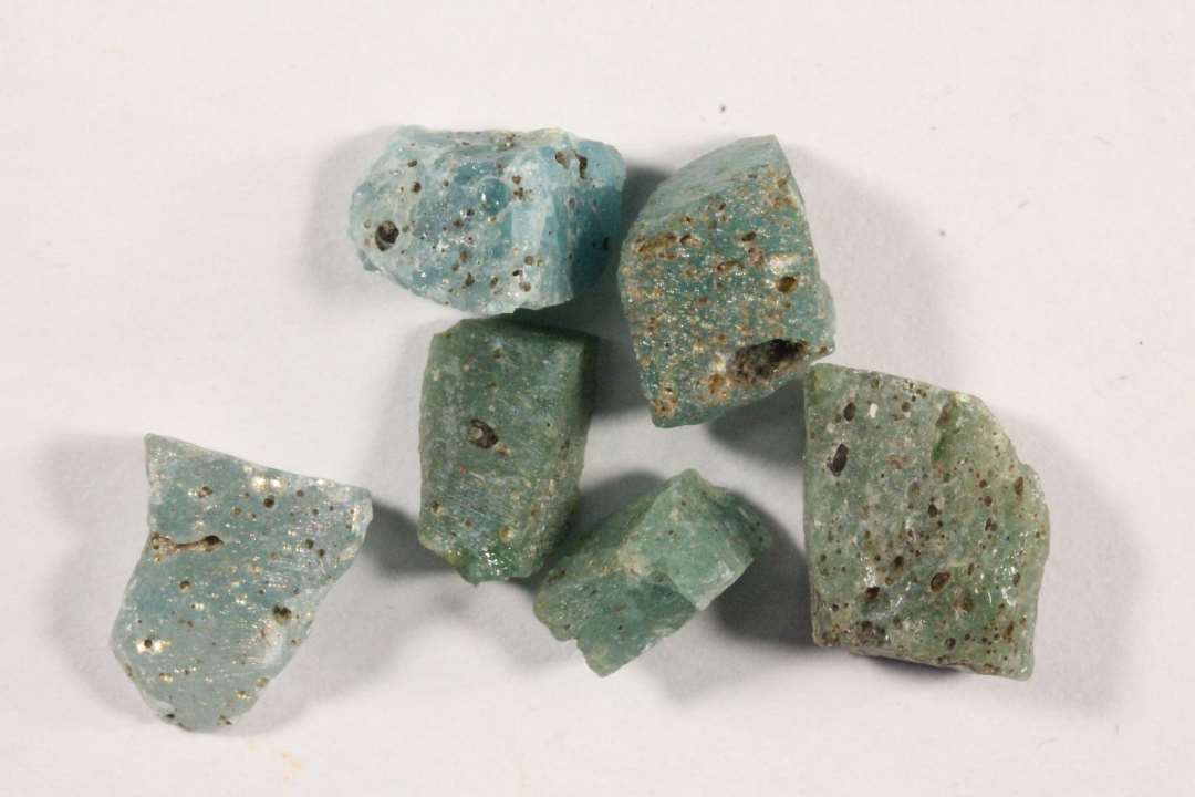 Tessera, halvgennemsigtig gr�n, 7 stk. variende nuancer