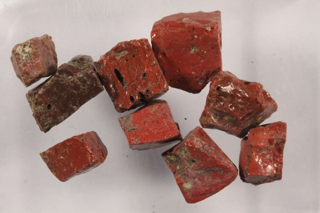 Tessera, uigennemsigtig r�d, 9 stk.