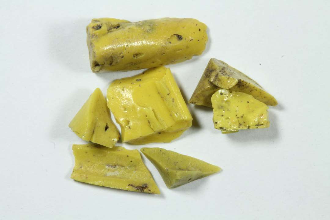 7 stk. splint, uigennemsigtig gul