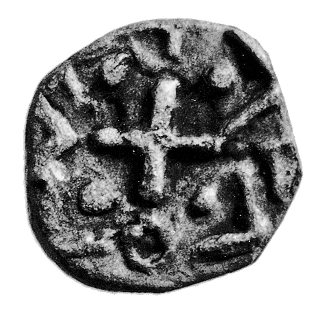 Sceatta, Continental runic, m�ntnr. 33, degenereret portr�t