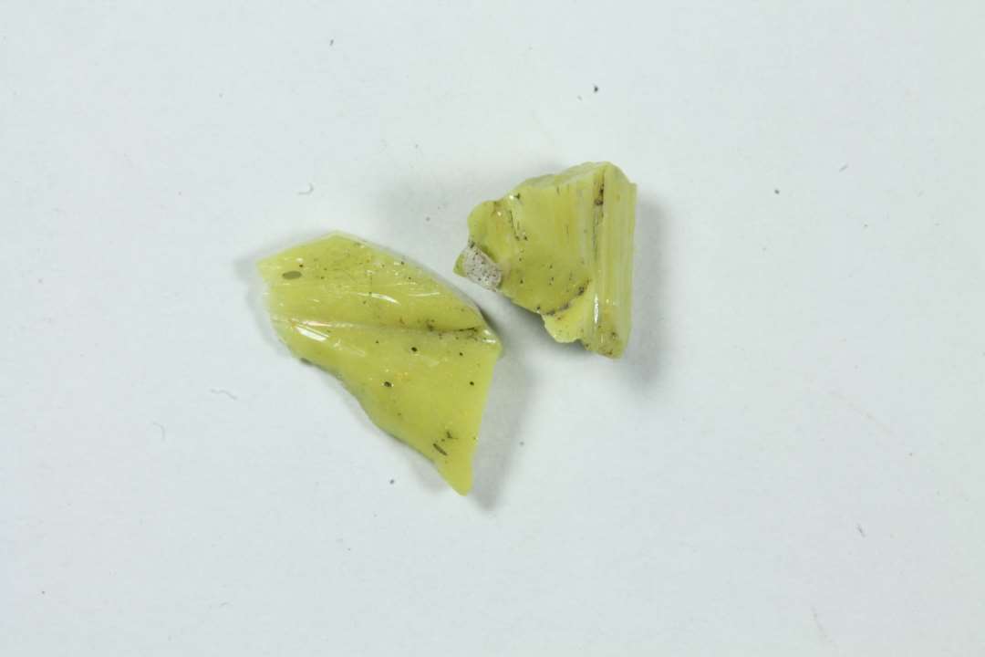 2 stk. splint, uigennemsigtig gul