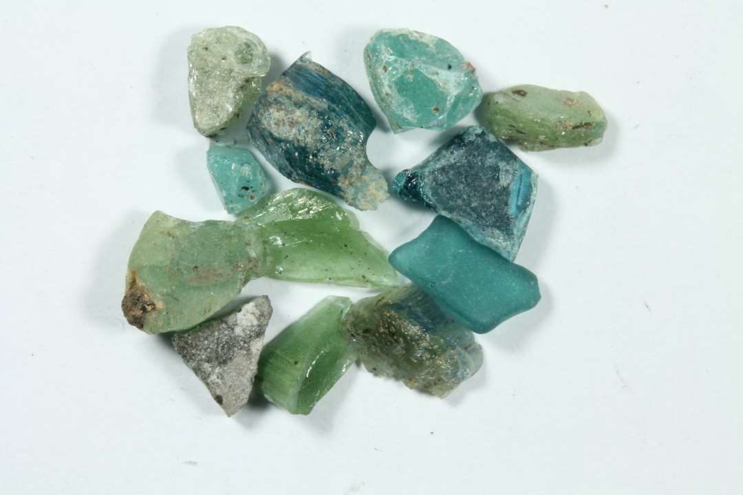 13 stk. splint, halvgennemsigtig gr�n