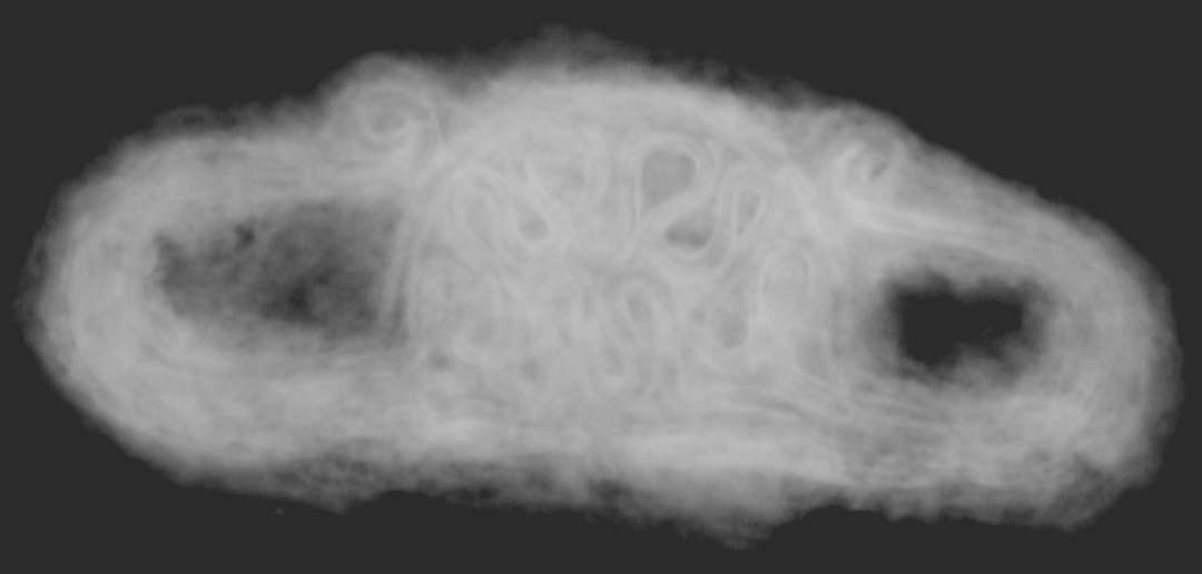 Ildst�l med m�nstersmedet midterparti. L: 7,3 cm, H: 2,5 cm, efter kons. 
Rx37